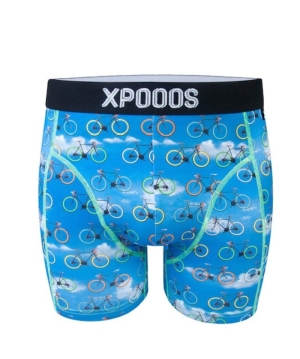 boxer men bike strip blauw 