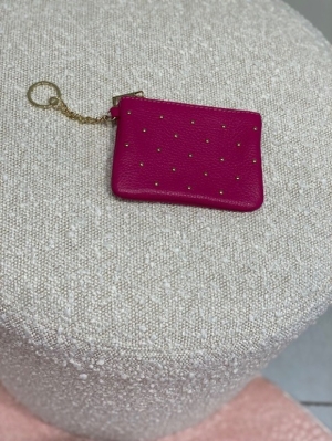 portemonee met studs fushia 