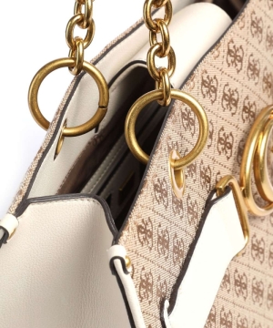 aileen tote ivory bruin logo