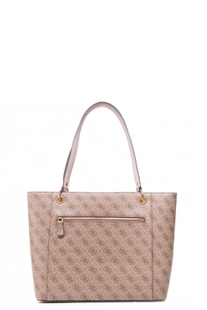 noelle elite tote latte bruin logo