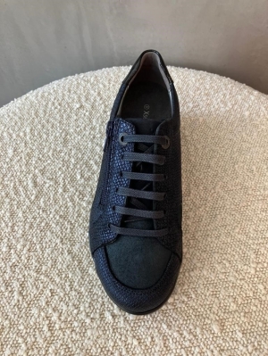 Alia navy metal blauw