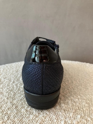 Alia navy metal blauw