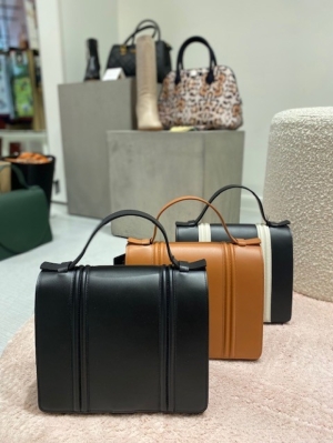 mini briefcase double black zwart