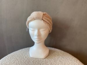 haarband beige met gaatjes beige
