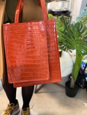 double shopper roest croco roest