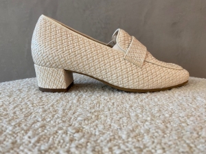 moccasin op hak beige