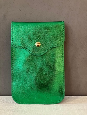 gsm tasje metallic groen groen