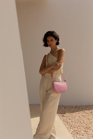 farou half moon bag bloom roze