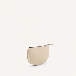 mondoto half moon wallet stone beige