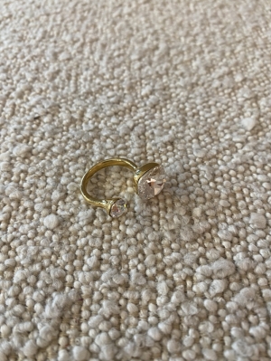 ring grote en kleine steen nat 