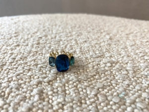 ring met 3 stenen turquoise