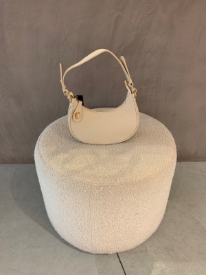 lederen schoudertas camel beige