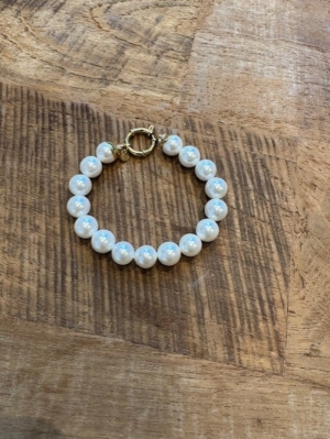 armband witte parels wit