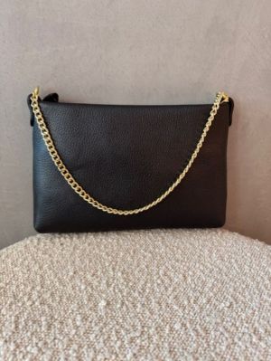 AVONDTAS ZWART MET GOUDEN RIEM ZWART