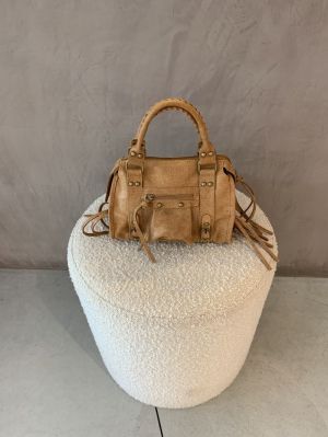 lederen tas bruin cognac