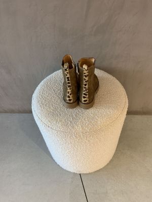 meisjeslaarsje velours taupe