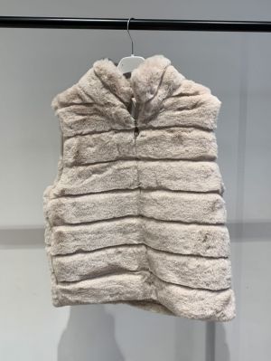 bodywarmer bont beige