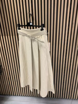 lederlook rok beige