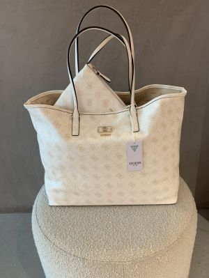 Emelie logo large 2 in 1 tote wit