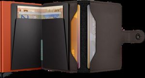 miniwallet matte truffle & ora oranje
